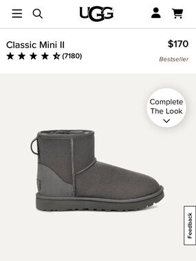 UGG Classic Mini II Boot - Charcoal Gray